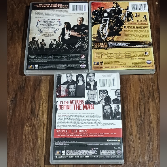 SONS OF ANARCHY Complete Seasons One, Two & Five Boxed Sets on DVD - Picture 2 of 2